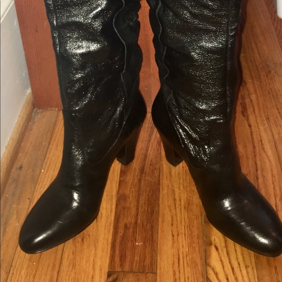 NWOT Nine West Sousanna Black Leather Boots - Picture 3 of 7